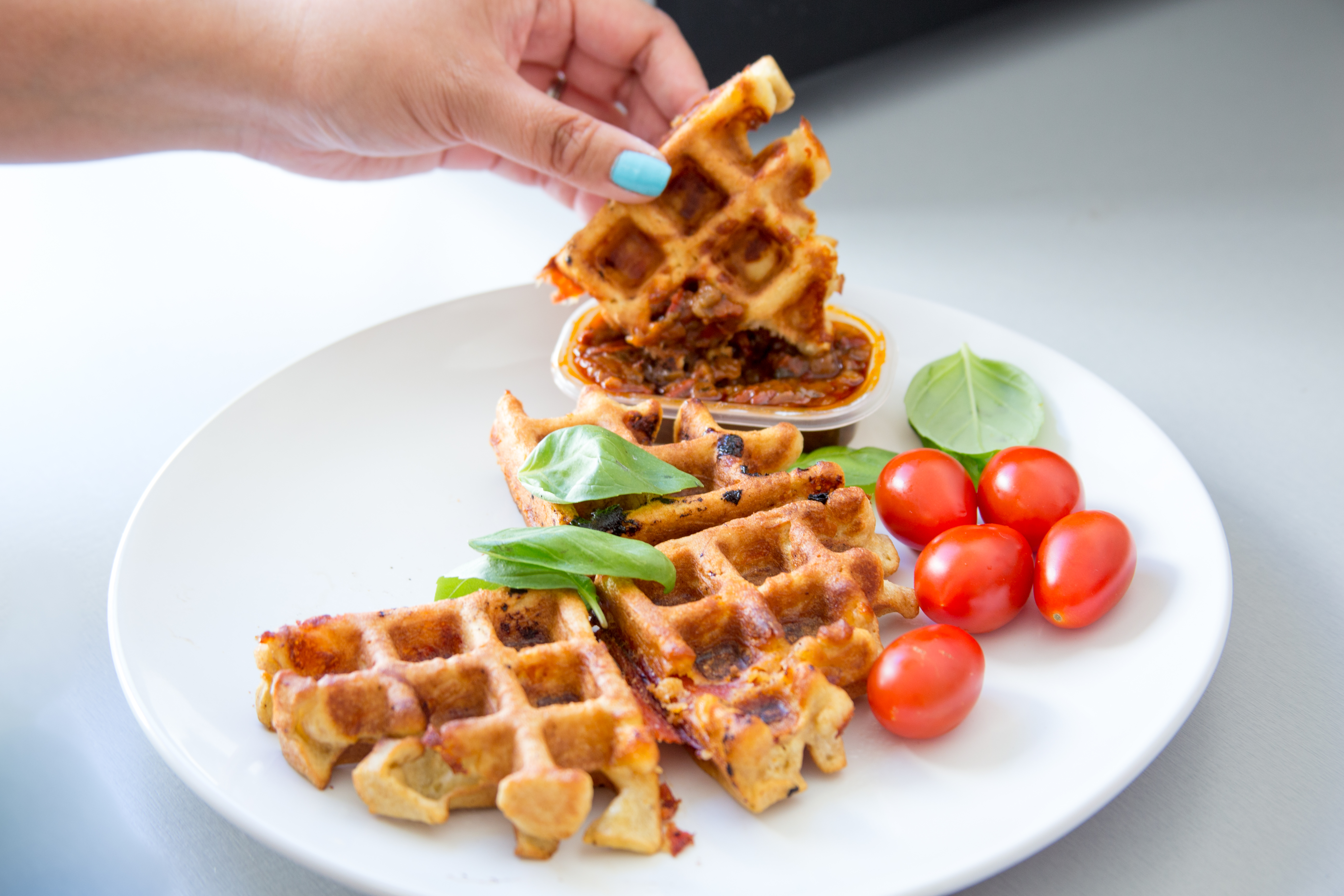 Fluffy Gluten Free Pizza Waffle