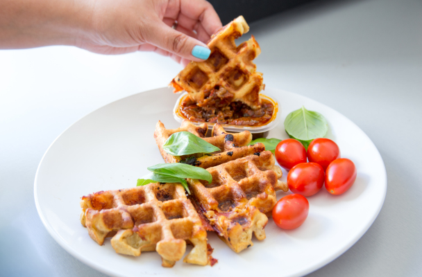 Fluffy Gluten Free Pizza Waffle