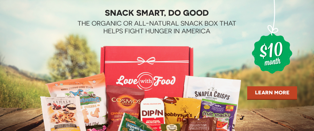 Snack Smart. Do Good. Discover new, organic or all-natural snacks, delivered to your door for $10/month. Learn more…
