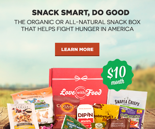 Snack Smart. Do Good. Discover new, organic or all-natural snacks, delivered to your door for $10/month. Learn more…