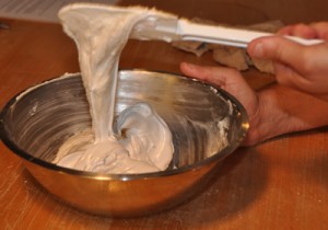 Folding in the meringue