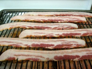 Bake bacon in oven