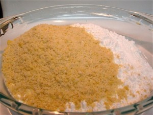 Grind almonds till very fine