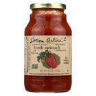 Cucina Antica Fresh Spinach Marinara Cooking Sauce - Case of 12 - 25 oz.