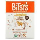 Bitsys Brainfood Crackers - Maple Carrot Crisp - Case of 6 - 5/1 oz.