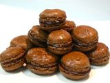 Chocolate French Macarons With Chocolate Mocha Ganache Filling