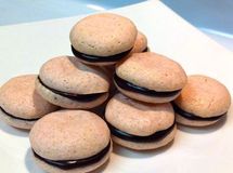 French Macaron With Chocolate Ganache