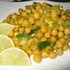 Lemon Chickpeas As A Side Dish Shown With My Tabouli Recipe