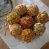 Carrot Cake Cupcake With Cream Cheese Frosting And Marzipan Garnishes