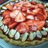 Strawberry Almond Custard Pie