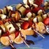 Fruit Kebabs With Chocolate Sauce Drizzle