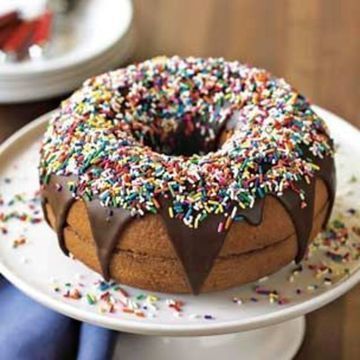 Chocolate Glazed Donut Cake