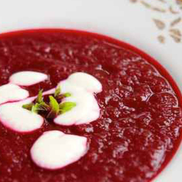 Beet and Rhubarb Soup