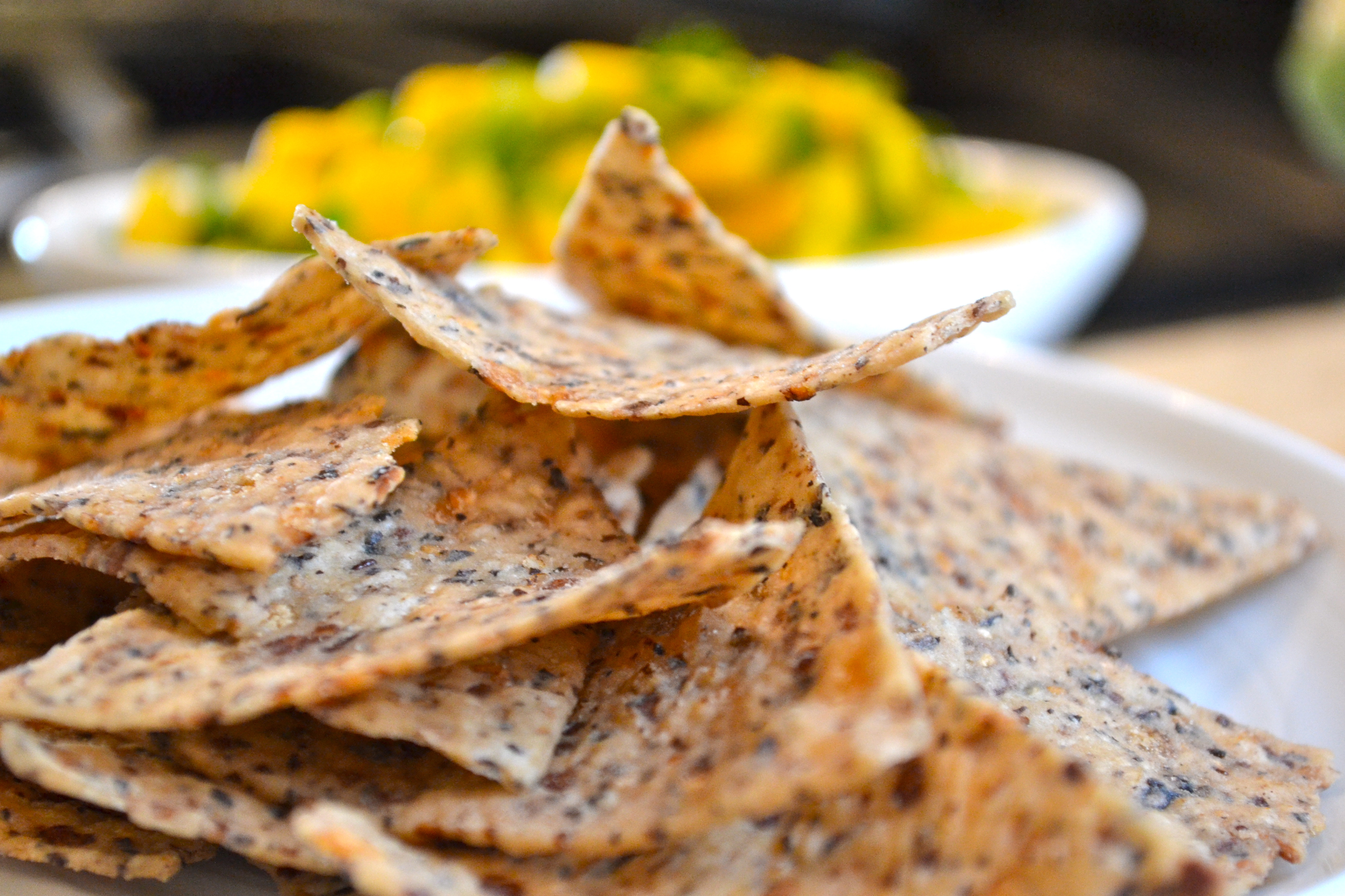 beanfields chips and mango salsa