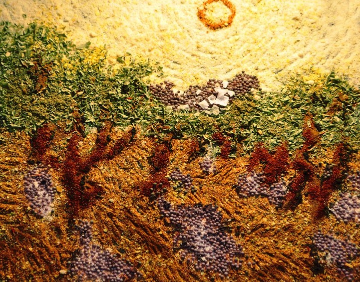 Kelly McCollam’s recreation of Van Gogh’s “Olive Trees with Yellow Sky and Sun”